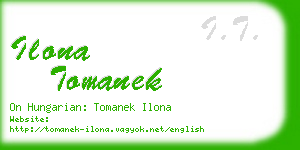 ilona tomanek business card